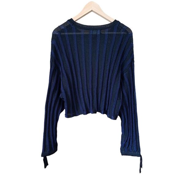 Aritzia Babaton 1-01 Statement Sleeve Sweater Black, Blue Size XS - Picture 6 of 12